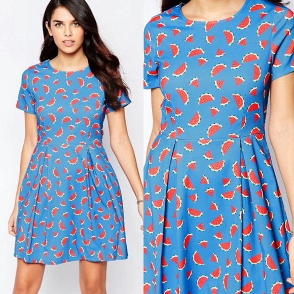 READ DESCRIPTION: Reposhed Sugarhill Watermelon Print Dress - Picture 1 of 11